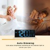 Aoibox 16" Large Digital Wall Clock with Countdown Timer, Alarm, LED Display, 8 RGB Colors, DST, Temperature for Living Room, Office, Gift - 4 of 4