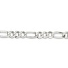 Black Bow Jewelry 9.5mm Sterling Silver Flat Figaro Chain Bracelet - 2 of 4