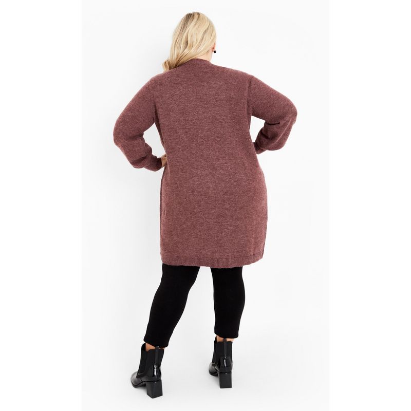 Women's Plus Size Leona Cardigan - mulberry | AVENUE, 3 of 7