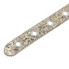 INSPIRE CHIC Women's Hollow Eyelet Sequin Decoration Versatile No-Punch Pin Buckle Belt - 3 of 4