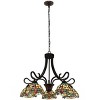 Chloe Lighting Empress Dragonfly Tiffany-Style Dark Bronze 5 Light Large Chandelier 27 Inch Wide - 4 of 4