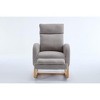 PAGED Teddy Fabric Rocking Accent Chair With Packet Wood Legs,Modern Arm Chair with Ergonomic Backrest Design,Accent Chair for Living Room - 4 of 4