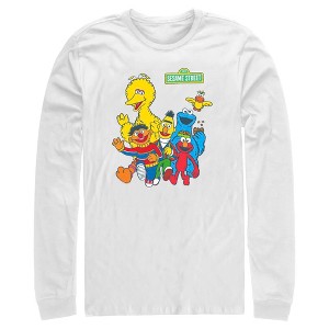 Men's Sesame Street Main Group Shot Long Sleeve Shirt - 1 of 4