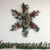 Northlight Pre-Lit Battery Operated Pine and Berries Snowflake Christmas Wreath - 32" - Warm White LED Lights - 2 of 4