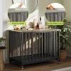 Heavy Duty Dog Crate Furniture with Wheels, 39'' Dog Kennel Furniture with Removable Tray - 3 of 4
