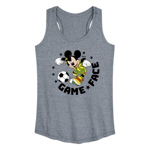 Women's - Disney - Game Face Soccer Graphic Racerback Tank - 1 of 4
