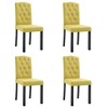 vidaXL Dining Chairs 4 pcs Green Fabric - 2 of 4