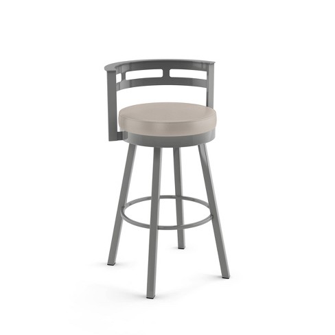 Amisco Render Upholstered Counter Height Barstool: Faux Leather, Steel Frame, 26" Seat - image 1 of 4