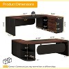 Tribesigns 80'' L-Shaped Executive Office Desk with 55'' Drawers Cabinet - 3 of 4