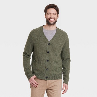 goodfellow co Brandclub Men s V Neck Cardigan Sweater Goodfellow Co Olive Green L