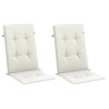 vidaXL Highback Chair Cushions 2 pcs Melange Cream 47.2"x19.7"x1.6" Fabric - 3 of 4