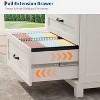 Nasitip 2 Drawers Lateral File Cabinet, 21.26" D Large Farmhouse File Filling Cabinet,Wood Sturdy Frame,White+Brown - 2 of 4