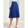 Allegra K Women's Side Zipper High Waist Elegant Flared A Line Midi Skirts - 3 of 4