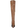 Allegra K Women's Platform Heels Chunky Heel Over Knee High Boots - 4 of 4
