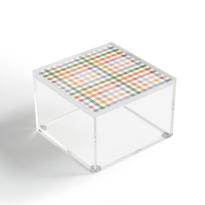 Ninola Design Countryside Gingham Picnic 4" x 4" Acrylic Box - Deny Designs