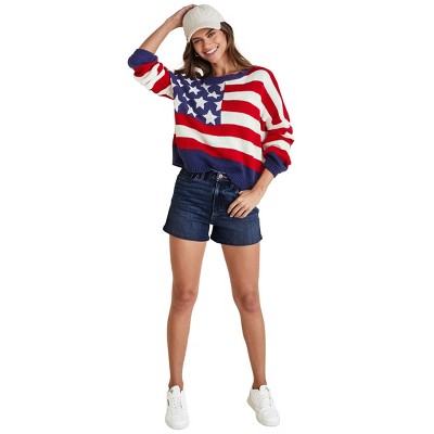 VENUS Womens Stars And Stripes Sweater