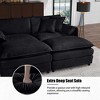 DOMETOUR Oversized Chenille Oversized Accent Sofa Chair Set of 2, Modern Armchair Reading Chairs for Bedroom, Living Room - 4 of 4