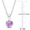 EVERLY JEWELRY | Sterling Silver Heart Pendant with Gemstone – Multiple Stone Options - 3 of 4