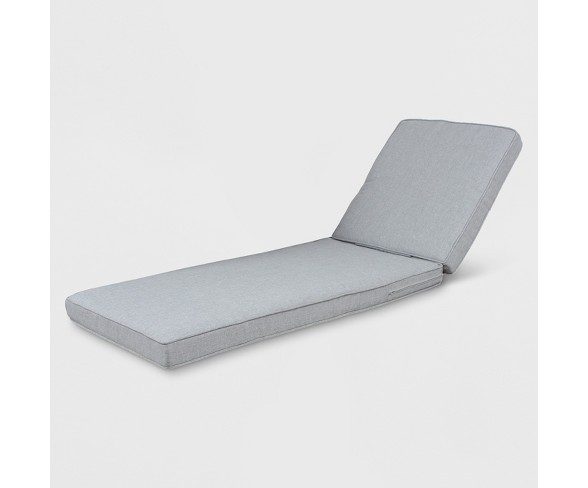 Rolston Outdoor Chaise Lounge Cushion Gray - Grand Basket