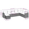 vidaXL 8 Piece Patio Sofa Set with Cushions - Brown and Red Without Table - 3 of 4