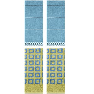 REGALWOVEN 4 Pcs Geometry Absorbent Soft Decorative Bathroom Hand Towel - 1 of 4