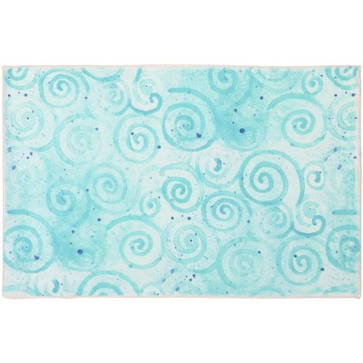 Cozy Living Blue Wave Rug – Soft, Stylish Area Rug with Coastal Vibes for Bedroom, Living Room or Home Decor