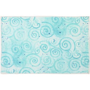 Cozy Living Blue Wave Rug – Soft, Stylish Area Rug with Coastal Vibes for Bedroom, Living Room or Home Decor - 1 of 2