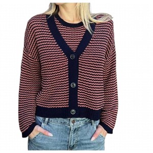 Women's Two Piece Cardigan And Sleeveless Sweater - current air - 1 of 4
