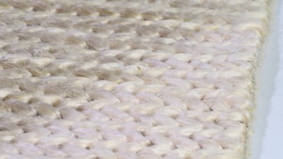 Ivory Coastal Casual Hand-Knotted Jute Runner Rug, 2'3" X 8'