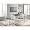 Picket House Furnishings Jamison Two-Tone Counter Height Extendable Dining Table White: Mid-Century Modern, Seats 6 With Leaf - 2 of 4