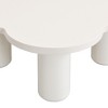 Maliang Modern Coffee Table Set of 2, Irregular Shape Coffee Table with Four Roman Column Legs + End Table with Glass Top for Living Room - 4 of 4