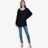 Anna-Kaci Women's Oversized V-Neck Fleece Tunic Sweater Long Sleeve Cozy Top - 3 of 4