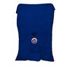 MLB New York Mets Team Color Bloncho with Logo Patch and Faux Shearling Inside Throw Blanket - 3 of 3