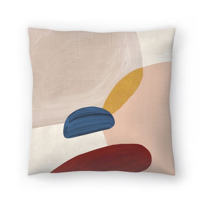 Americanflat Abstract Pink Pebbles Ii By Pi Creative Art Throw Pillow, 1 of 6