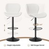 Sapphtopaz 2PCS Modern Swivel Bar Stools with PU Upholstered Adjustable Height 22.2"-31" Barstools with Back Counter Stool for Kitchen Island - 4 of 4