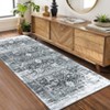 Living Room Rug Machine Washable Rug Oriental Neutral Rug Stain Resistant Non-Shed Carpet Vintage Rugs - 2 of 4