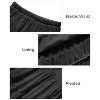 Women's Chiffon Boho Maxi Skirt - High Waist Tiered Pleated Floral A-Line Long Skirt Black - 3 of 4