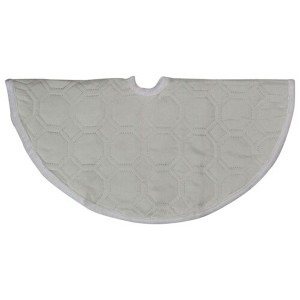 Northlight Mini Quilted Tree Skirt - 18" - White - 1 of 1