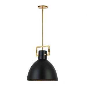 Dainolite Liberty 1 - Light Pendant in  Aged Brass/Matte/Black - 1 of 3