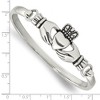 Black Bow Jewelry Stainless Steel Claddagh Bangle Bracelet - 4 of 4
