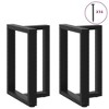 vidaXL Dining Table Legs - T-Shaped Steel Supports w/Adjustable Feet, 23.6"x13.8"x(28.3"-28.7") Black - for Dining, Kitchen, Office, Console Tables - 3 of 4