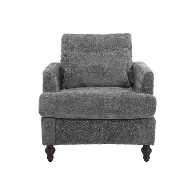 NicBex Accent Chair Modern Chenille Fabric Lounge Armchair with Pillow and Wood Frame for Bedroom,Living Room