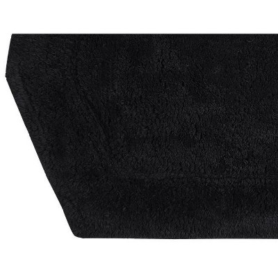 Waterford Luxury Plush Black Cotton Bath Rug