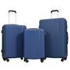 ORRD 7-Piece Luggage Set ABS Lightweight Suitcase with Spinner Wheels & TSA Lock, 3-Piece (20/24/28 Inch) Dark Blue Travel - 3 of 4
