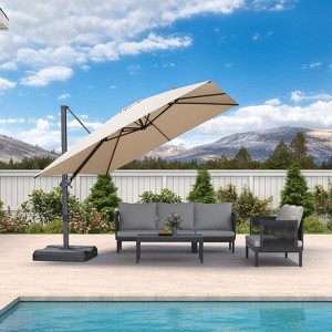 PURPLE LEAF Cantilever Telescopic Umbrella for Swimming Pool, Patio, Porch, Garden - 1 of 1