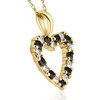 Pompeii3 1/2Ct Blue Sapphire & Diamond Heart Pendant in 14k White, Yellow, or Rose Gold - 2 of 3