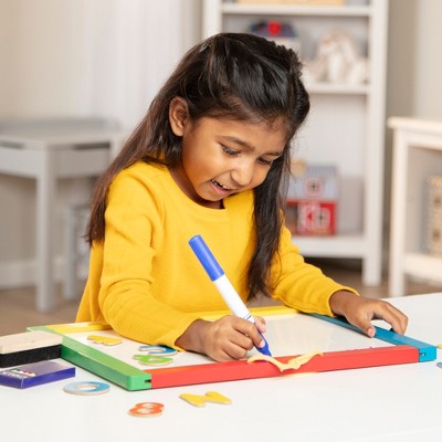 Colorful Wooden Frame Magnetic Chalkboard and Dry-Erase Board