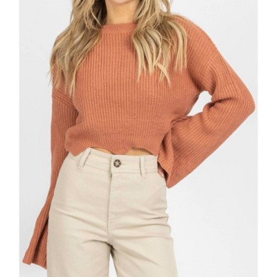 Women's Bell Sleeve Cropped Sweater - dee elly