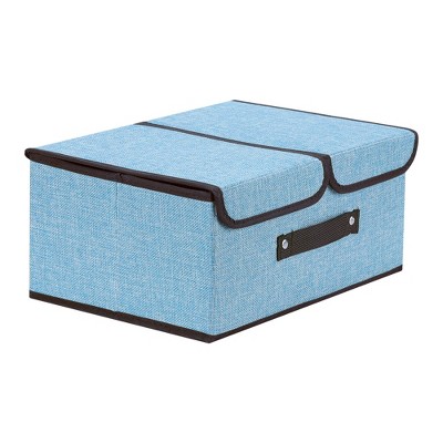 REGALWOVEN Collapsible Fabric Storage Bin with Handle and Lid for Shelves Closet