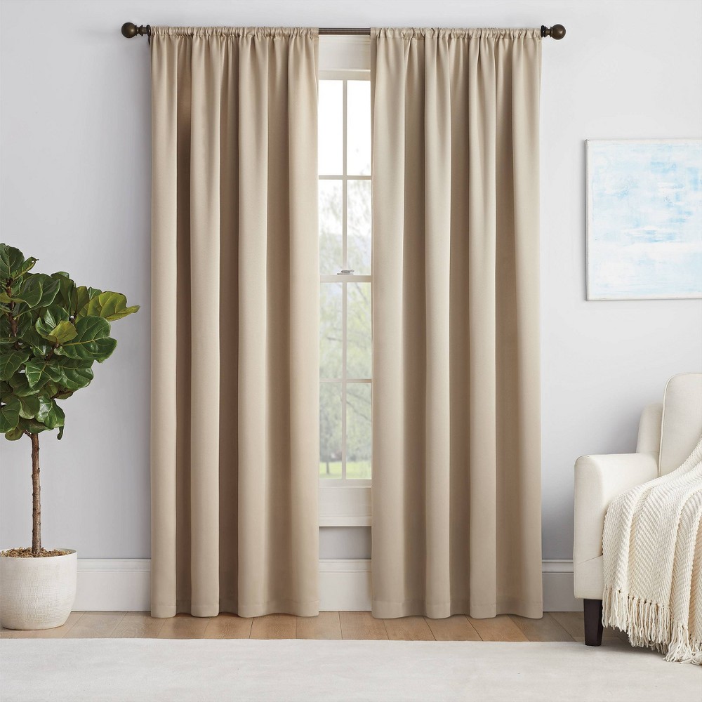 Photos - Curtains & Drapes Eclipse 54"x84" Solid Thermapanel Room Darkening Curtain Panel Taupe  